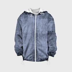 Куртка с капюшоном детская Текстура серо-синий бетон, цвет: 3D-белый