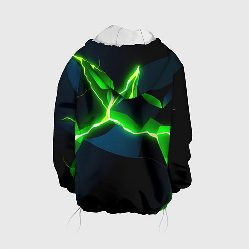 Детская куртка Neon green glow / 3D-Белый – фото 2