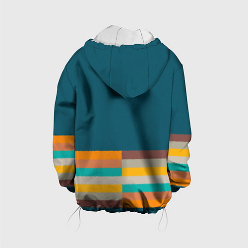 Детская куртка Индиго и шумовой градиент заката с текстурой / 3D-Белый – фото 2