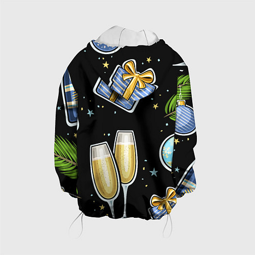 Детская куртка Новогодний вайб / 3D-Белый – фото 2