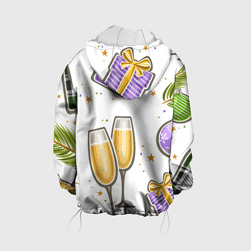 Детская куртка Новогодний вайб / 3D-Белый – фото 2