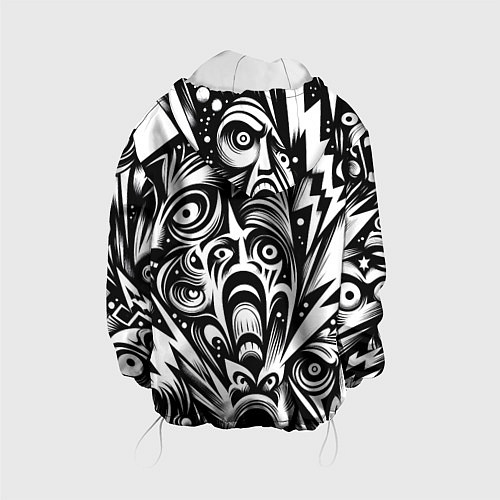 Детская куртка Lightnings and faces - ai art fantasy / 3D-Белый – фото 2