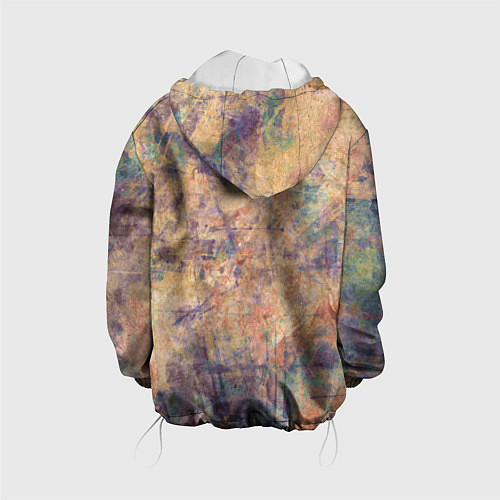 Детская куртка Абстракция - pink marble with blue flecks / 3D-Белый – фото 2