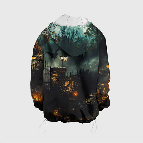 Детская куртка Ночь тыкв и теней / 3D-Белый – фото 2