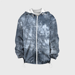 Куртка с капюшоном детская Абстракция - gray-blue, цвет: 3D-белый