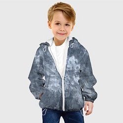 Куртка с капюшоном детская Абстракция - gray-blue, цвет: 3D-белый — фото 2