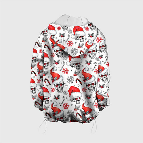 Детская куртка Новогодние черепа / 3D-Белый – фото 2