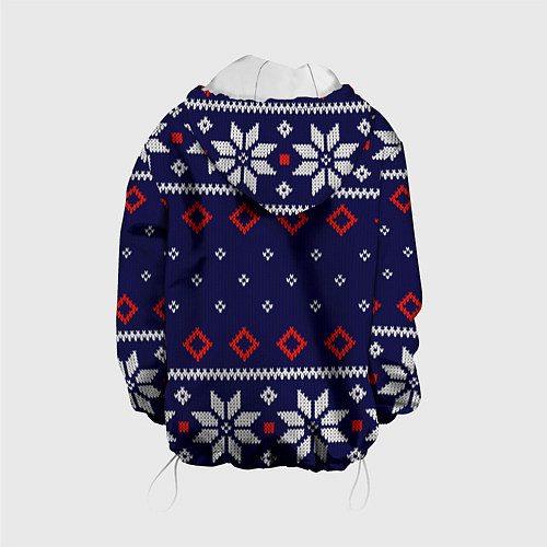 Детская куртка Вязаный новогодний узор / 3D-Белый – фото 2