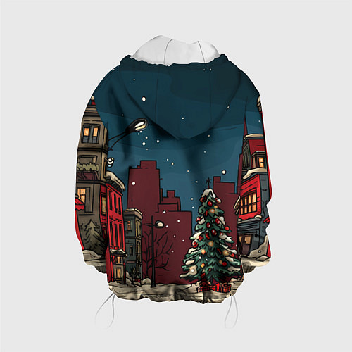 Детская куртка Новогодняя ночь / 3D-Белый – фото 2