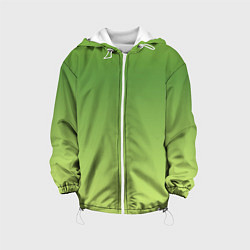Куртка с капюшоном детская Color green yellow, цвет: 3D-белый