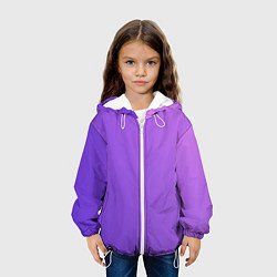 Куртка с капюшоном детская The color is purple, цвет: 3D-белый — фото 2
