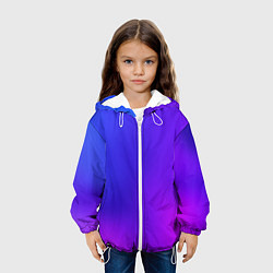 Куртка с капюшоном детская Color multicolored gradient, цвет: 3D-белый — фото 2