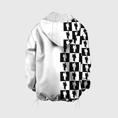 Детская куртка Ювентус паттерн люди / 3D-Белый – фото 2