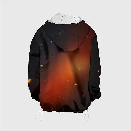 Детская куртка Смена зелёной змеи на красную огненную лошадь / 3D-Белый – фото 2