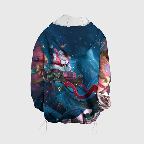 Детская куртка Санта с динозавром / 3D-Белый – фото 2