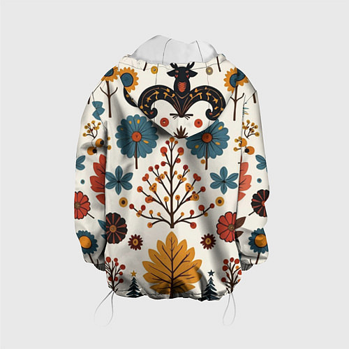 Детская куртка Осенние орнаменты / 3D-Белый – фото 2