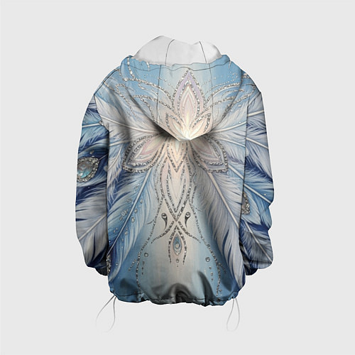 Детская куртка Ледяной перьевой орнамент со светом / 3D-Белый – фото 2