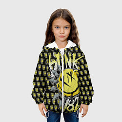 Куртка с капюшоном детская Blink-182: Smile, цвет: 3D-белый — фото 2