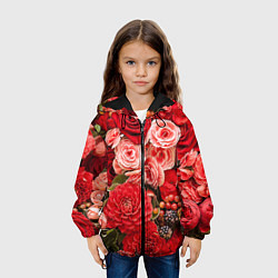 Куртка с капюшоном детская Ассорти из цветов, цвет: 3D-черный — фото 2