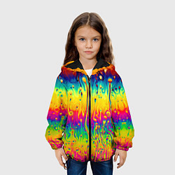 Куртка с капюшоном детская Tie dye, цвет: 3D-черный — фото 2
