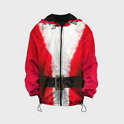 Куртка с капюшоном детская Дед мороз, цвет: 3D-черный