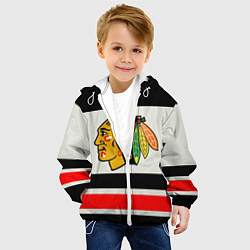 Куртка с капюшоном детская Chicago Blackhawks, цвет: 3D-белый — фото 2