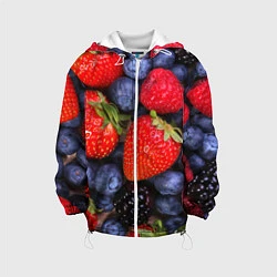 Куртка с капюшоном детская Berries, цвет: 3D-белый