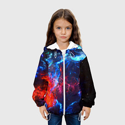 Куртка с капюшоном детская Космос, цвет: 3D-белый — фото 2