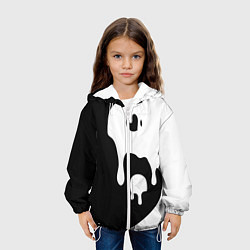 Куртка с капюшоном детская Инь Янь, цвет: 3D-белый — фото 2