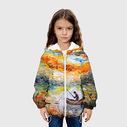 Куртка с капюшоном детская Рыбак на лодке, цвет: 3D-белый — фото 2