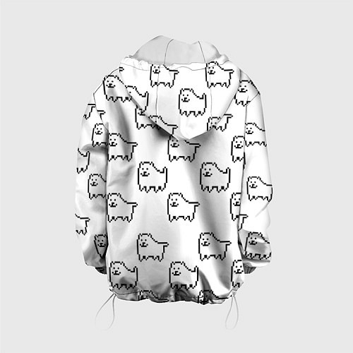 Детская куртка Undertale Annoying dog white / 3D-Белый – фото 2