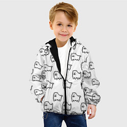 Куртка с капюшоном детская Undertale Annoying dog white, цвет: 3D-черный — фото 2