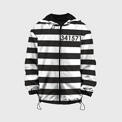 Куртка с капюшоном детская Заключенный, цвет: 3D-черный
