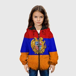 Куртка с капюшоном детская Армения, цвет: 3D-черный — фото 2
