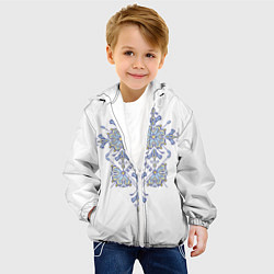 Куртка с капюшоном детская Вышивка 18, цвет: 3D-белый — фото 2