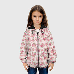 Куртка с капюшоном детская Fashion sweet flower, цвет: 3D-черный — фото 2