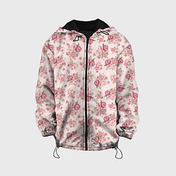 Куртка с капюшоном детская Fashion sweet flower, цвет: 3D-черный