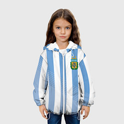 Куртка с капюшоном детская Сборная Аргентины: ЧМ-2018, цвет: 3D-белый — фото 2