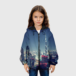 Куртка с капюшоном детская Дубай, цвет: 3D-черный — фото 2