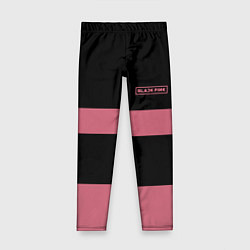 Леггинсы для девочки Black Pink: Logo, цвет: 3D-принт