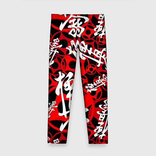 Детские легинсы Каратэ киокушинкай паттерн / 3D-принт – фото 2