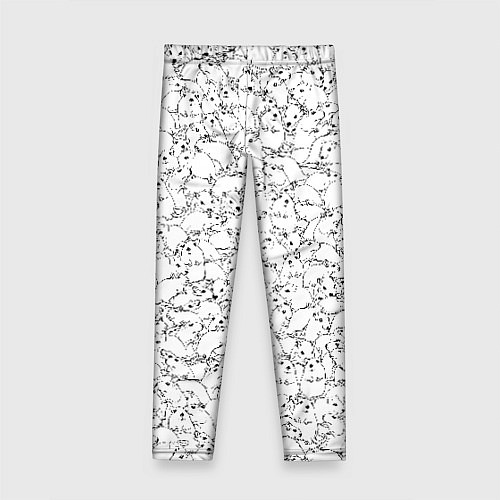 Детские легинсы Белые мыши / 3D-принт – фото 2
