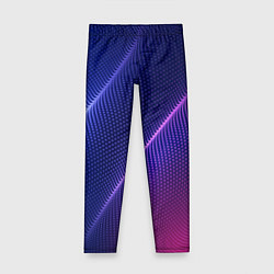 Леггинсы для девочки Фиолетово 3d волны 2020, цвет: 3D-принт