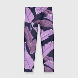 Леггинсы для девочки Tropical leaves 4 purple, цвет: 3D-принт