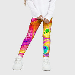 Леггинсы для девочки TIE DYE, цвет: 3D-принт — фото 2