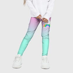 Леггинсы для девочки Облака, цвет: 3D-принт — фото 2