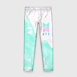 Леггинсы для девочки BTS БТС, цвет: 3D-принт