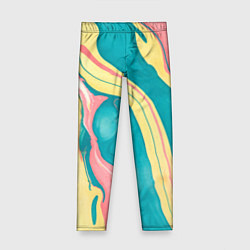 Леггинсы для девочки Красочный развод, цвет: 3D-принт