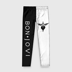 Леггинсы для девочки BON JOVI BLACK WHITE, цвет: 3D-принт