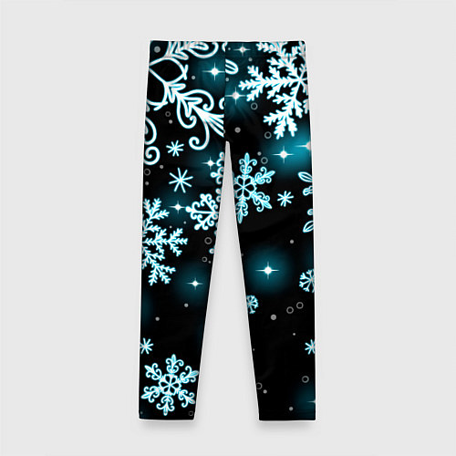 Детские легинсы Космические снежинки / 3D-принт – фото 2